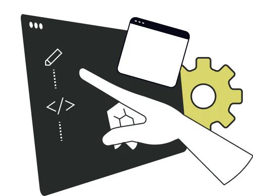 ショップ構築ステップのイラスト